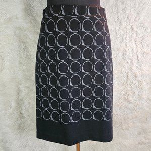 Trisisto Femme Women's Black Bubble Pattern Pull-On Pencil Skirt Size S